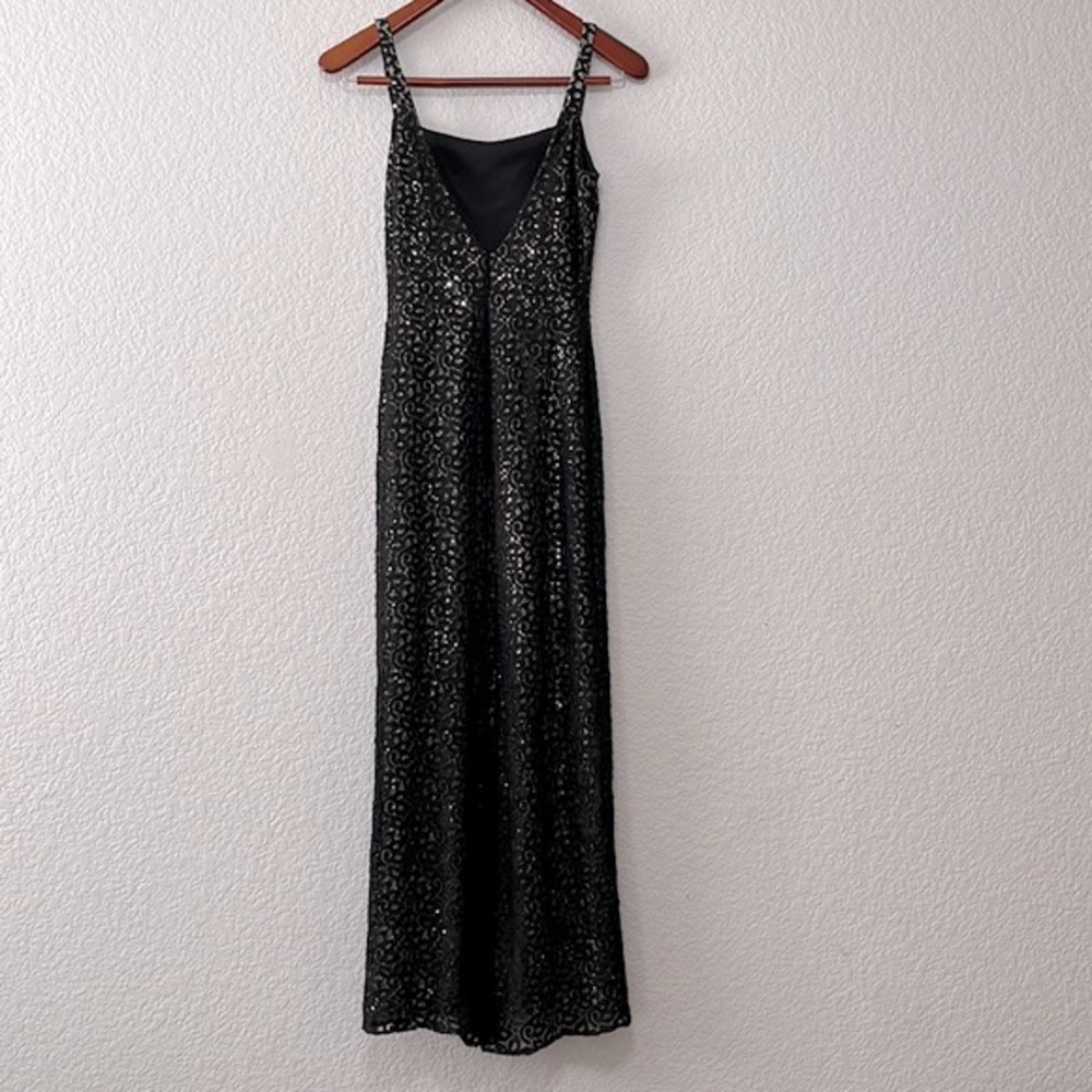 Jessica McClintock Gunne Sax Lace Sequin Maxi Dress - Picture 10 of 17